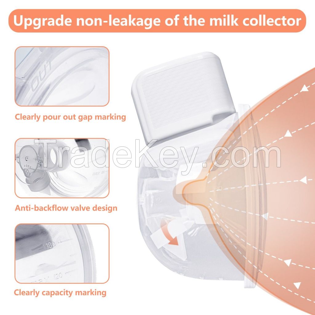 Factory OEM Custom New Design Food Grade Hands Free Silicone Wearable Breast Pump Wearable Design