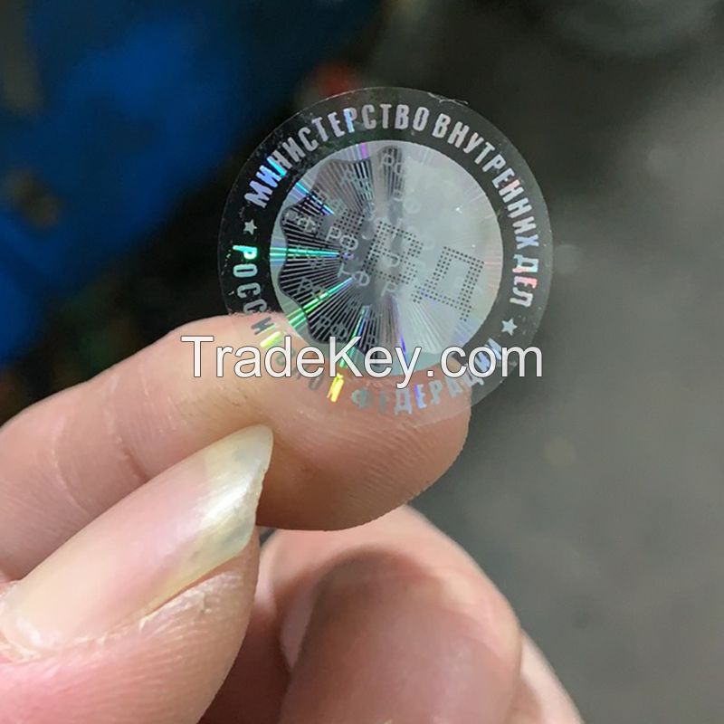 Top quality blank label sticker universal template printable durable 3D hologram label sticker