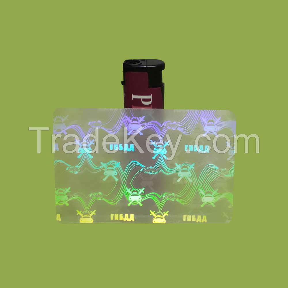 Id Card Size Clear Hologram Laminating Pouches Oem Custom Holographic Transparent Hot Seal Laminated Pouches