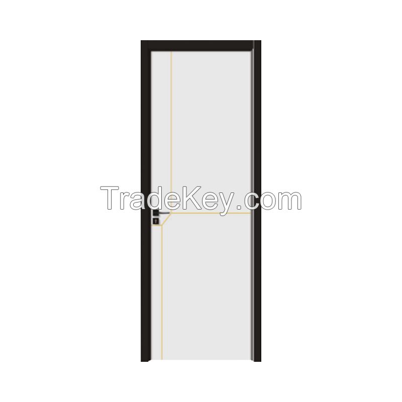 L-06 White, Crossed Gold Thread, Interior Set Door