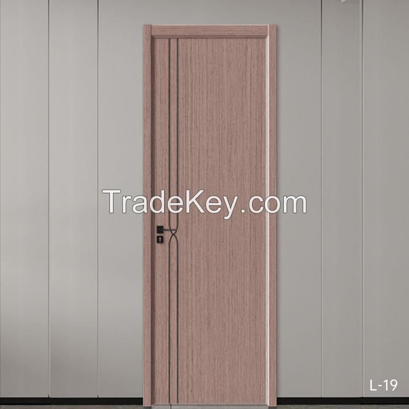 L-19 Wood Grain Series 3Q Crossed Black Thread, Interior Set Door