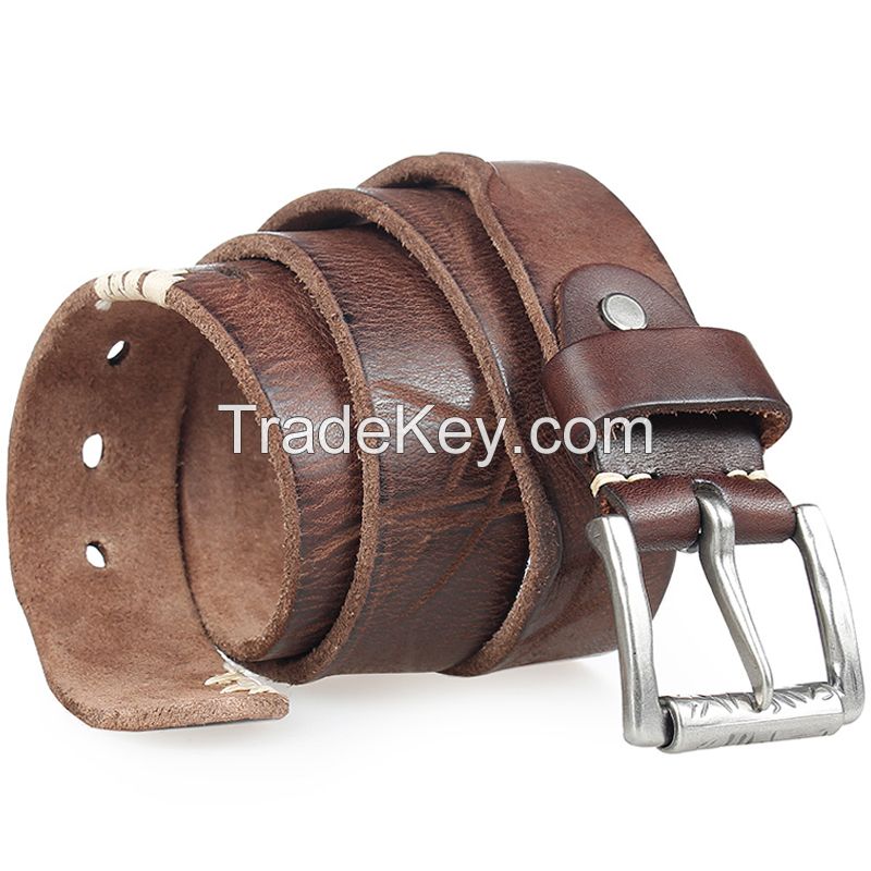 Heavy Duty Work 100% Real Leather Belt for Men Jeans Belt