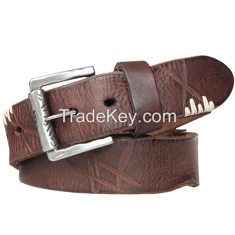 Heavy Duty Work 100% Real Leather Belt for Men Jeans Belt