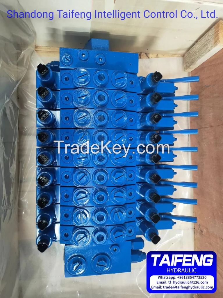 9 Working Sections Trm15s Electric Switching Control Hydraulic Control Valve