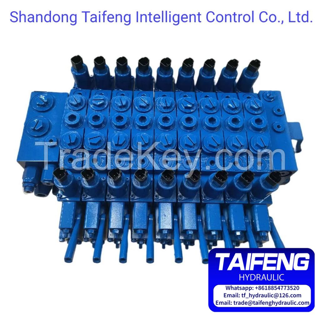 9 Working Sections Trm15s Electric Switching Control Hydraulic Control Valve