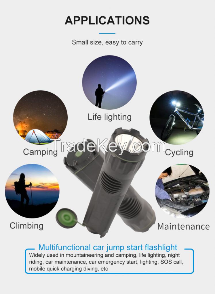 J01 Uthor 12v Car jump start IP68 waterproof 1000 lumens lighting 8000mAh jump starter Outdoor power bank emergency tools