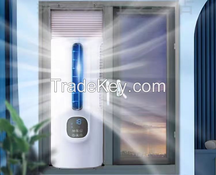 CR inverter window machine, air conditioner, single cooling integrated machine, no external unit, no punching, no hole installation, mobile window type small household