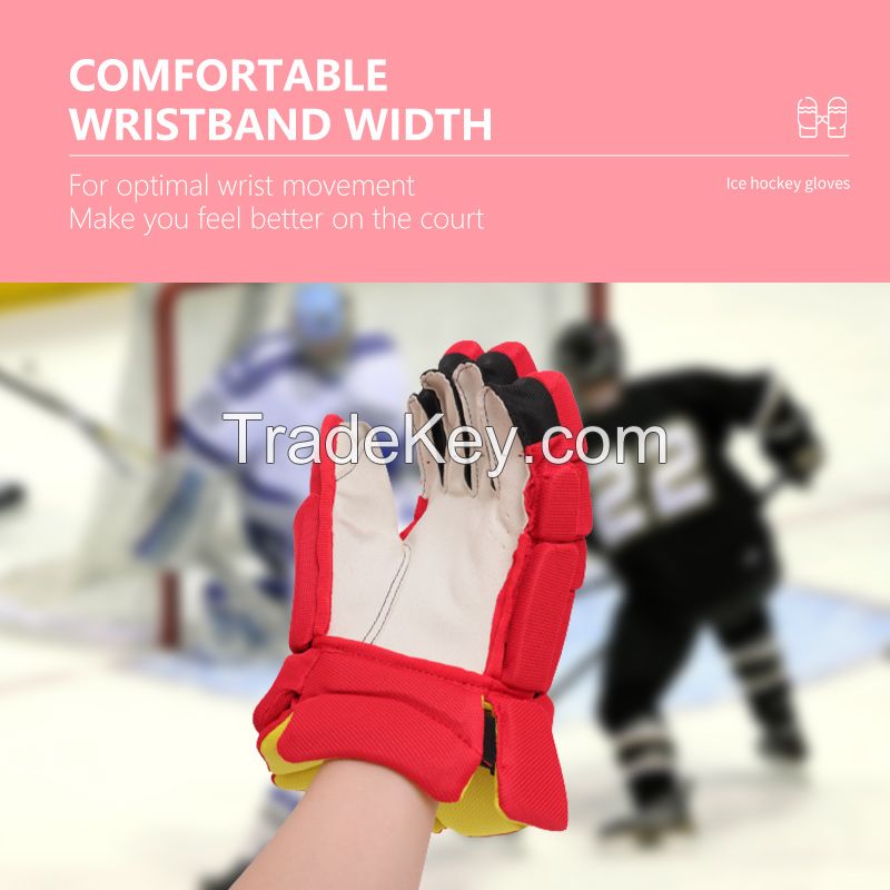 Ice hockey gloves Adult youth children ice hockey gloves breathable wear-resistant roller hockey ice hockey protective equipment