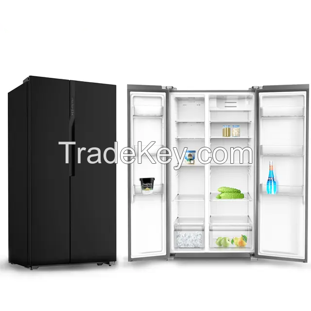 Adjustable leg frost free side by side refrigerator