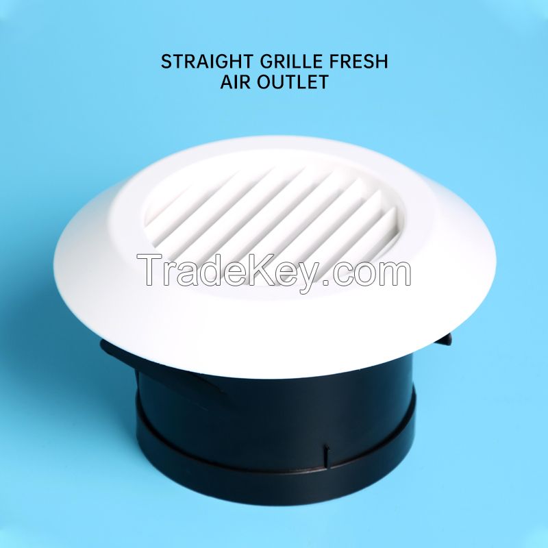 Fresh air exhaust louver tuyere circular ABS adjustable indoor duct air outlet vents with various sizes of interface Adjustable disc tuyere (please contact customer service before placing an order)