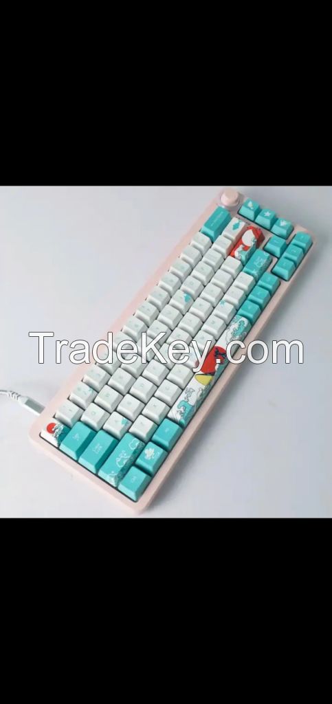 II keyboard New Mini 87 Keys Numerical keyboard Wired Backlit Colourful Ergonomics Mechanical Keyboard Gaming