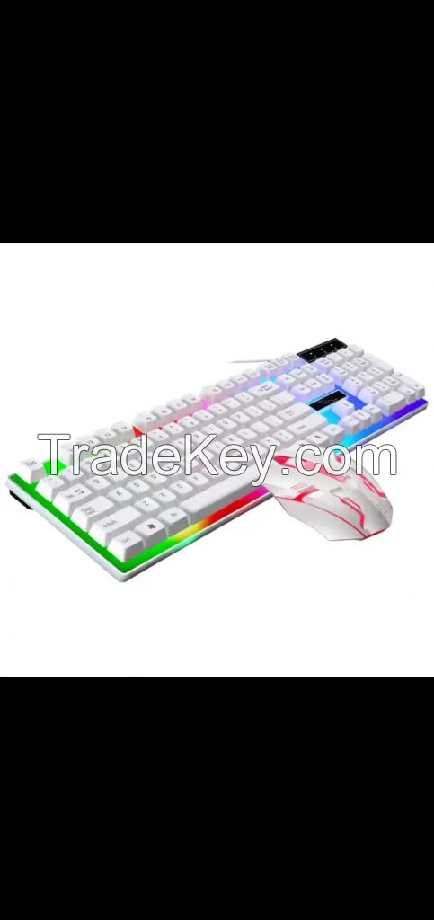 II keyboard professionals LED wired gaming keyboard and mouse combo backlit full size for gamer desktop mouse keyboard set