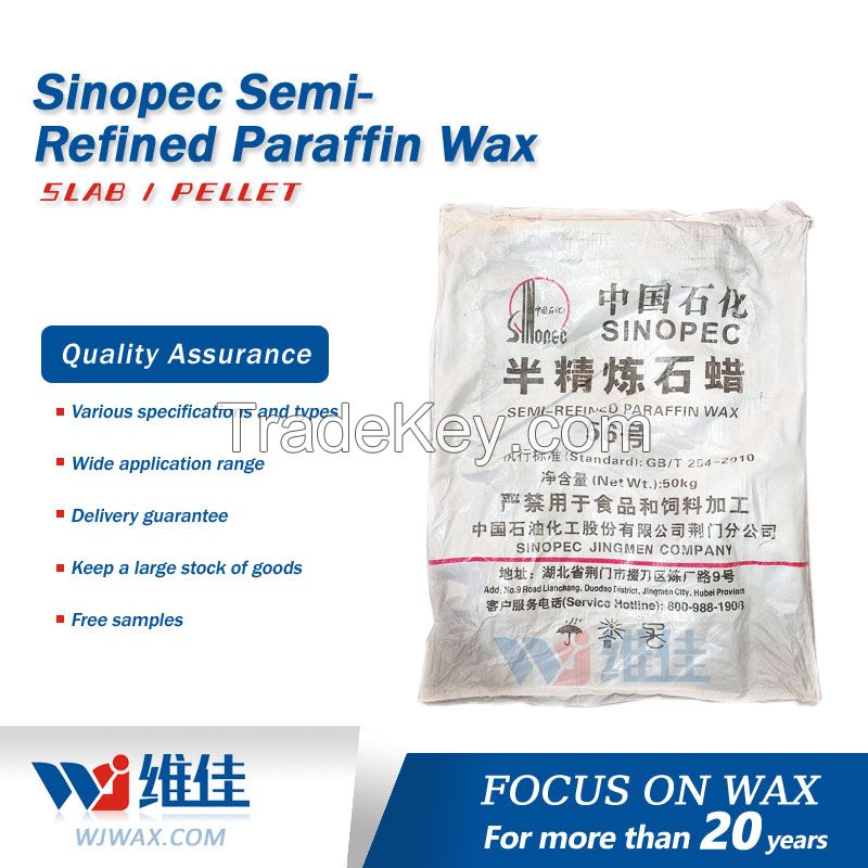 Sinopec brand semi refined paraffin wax