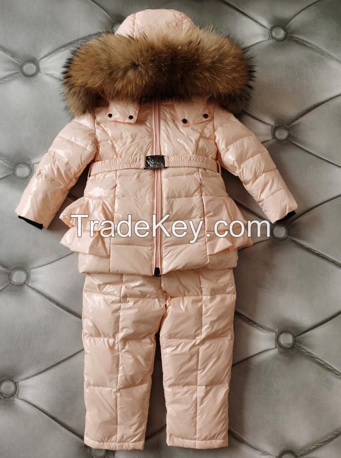 children snowsuit with faux fur