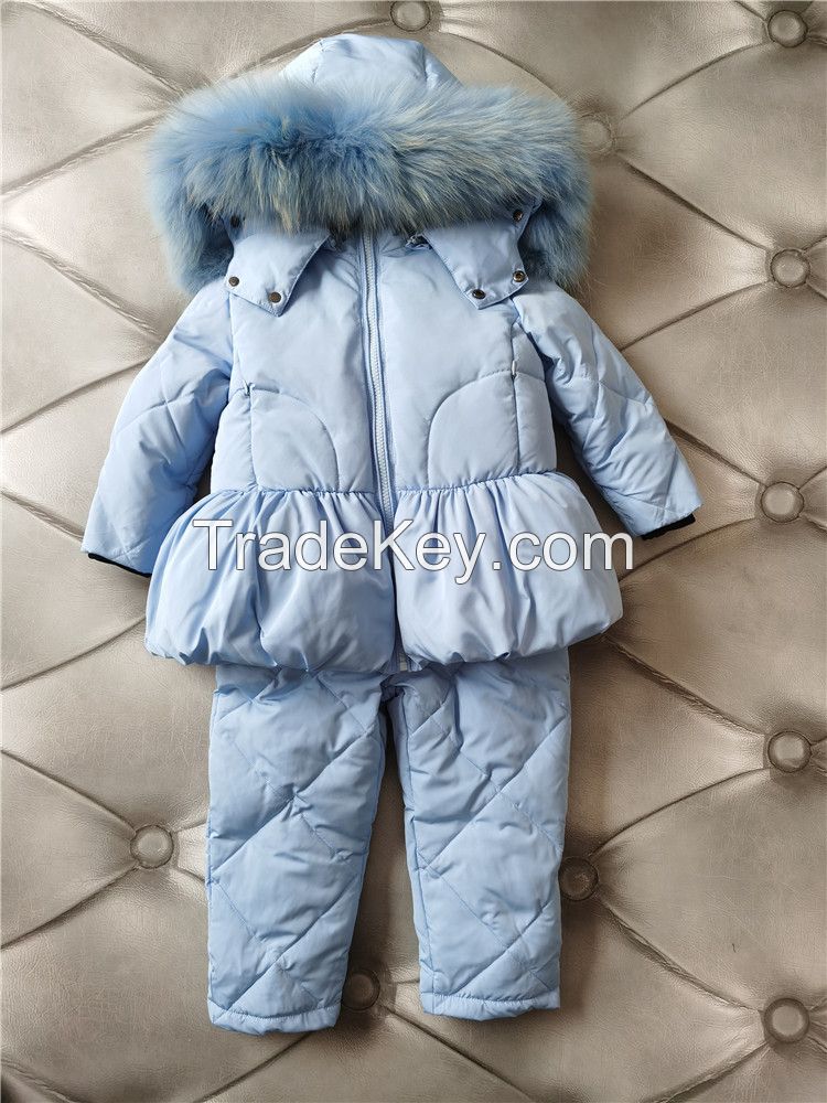 children snowsuit with faux fur