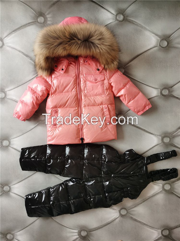 children snowsuit with faux fur