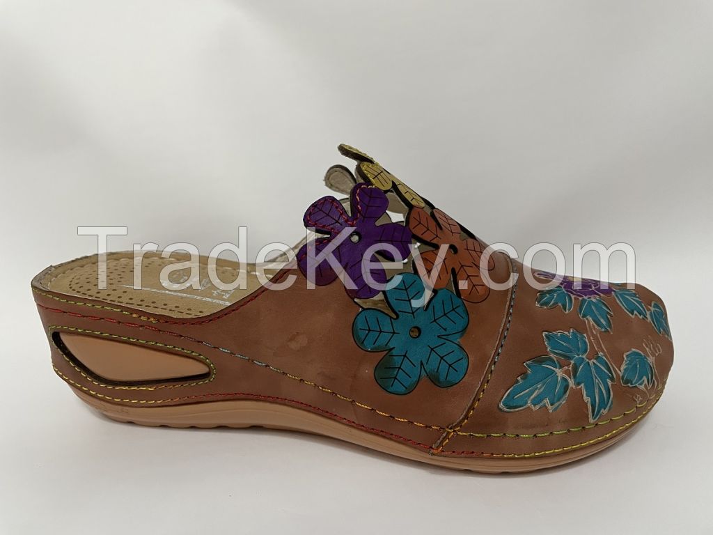 HAND MADE HAND PAINTED LEATHER SANDAL