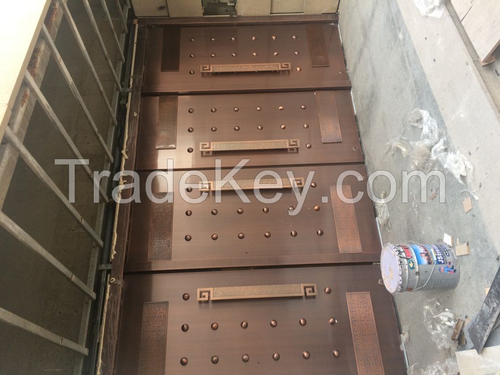 Customized copper doors