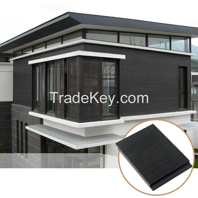 Exterior WPC Natural Brick Wall Panel External Cladding Black Sheet