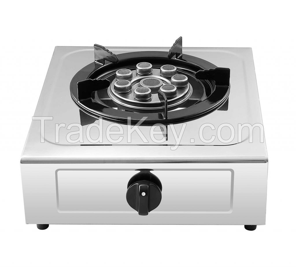 Stainless steel Single Cast iron burner gas cooker