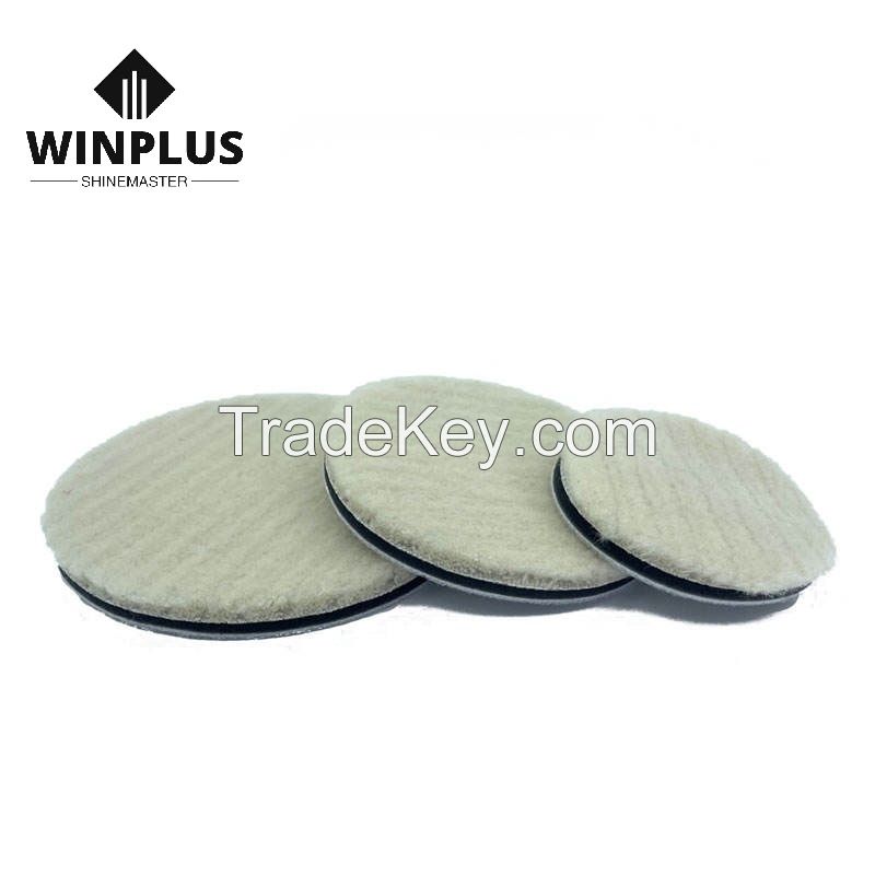 Coarse wool 3 4 5 inch durable heavy cutting remove scratch japan polishing pad buffing wool pad