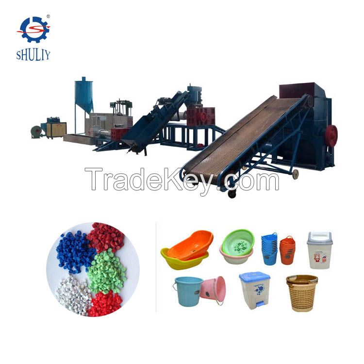 Plastic hdpe Pet Water Bottle Flakes Crushing Washing Recycling Line