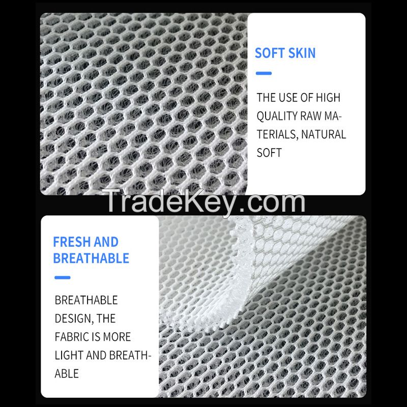 Sandwich mesh is a type of double needle bed warp knitted mesh fabric