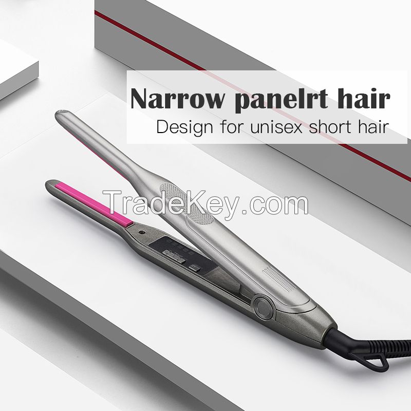 Mini 8mm Flat Iron 5 Gears Temperature Adjustable Pencil Flat Iron 1/3 inch Plate Hair Straightener