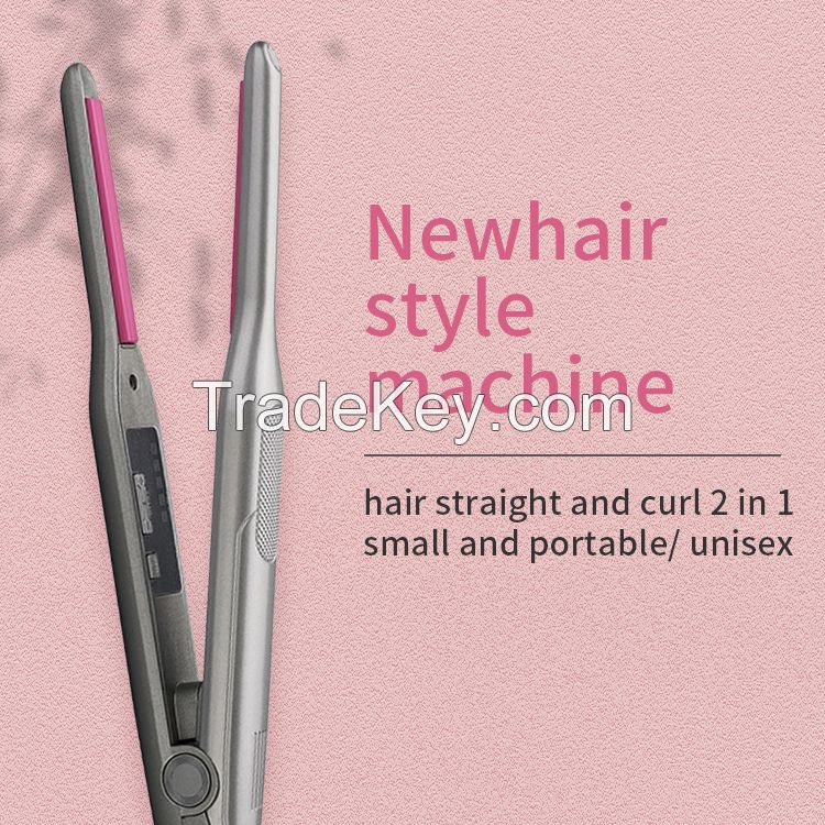 Mini 8mm Flat Iron 5 Gears Temperature Adjustable Pencil Flat Iron 1/3 inch Plate Hair Straightener