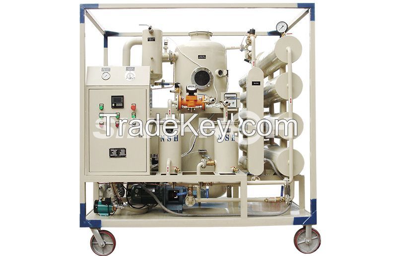 Double-stage vacuum transformer oil regeneration unit