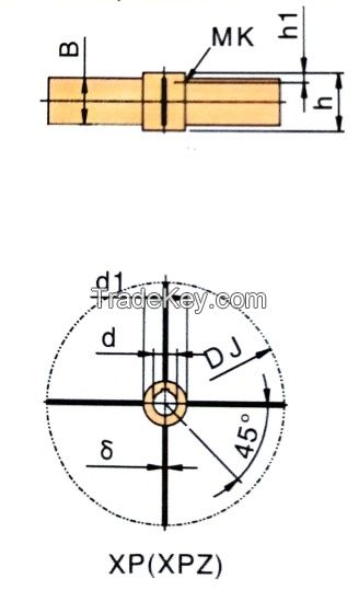 The Four Flat Leaves Integral Openning Turbo-agitator Mixer Impeller