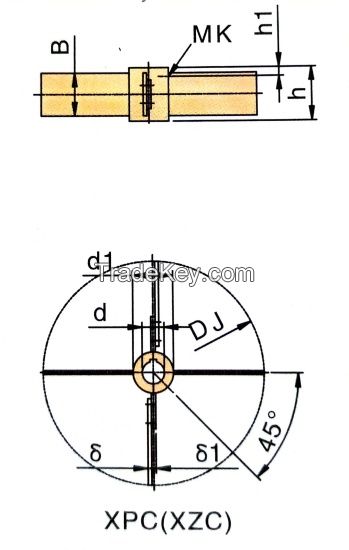 The Four Flat Leaves Integral Openning Turbo-agitator Mixer Impeller