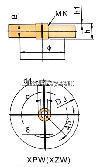 The Four Flat Leaves Integral Openning Turbo-agitator Mixer Impeller