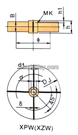 The Four Flat Leaves Integral Openning Turbo-agitator Mixer Impeller