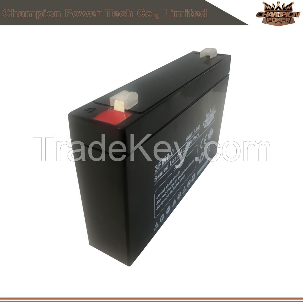 VRLA/ SLA/ SMF batteries 6v7ah for emergency lighting/security system