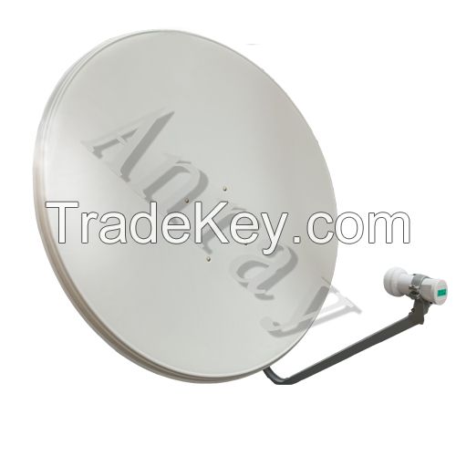 Fiberglass reinforced polyester 1M or 1.2M Ku-band offset satellite dish antenna