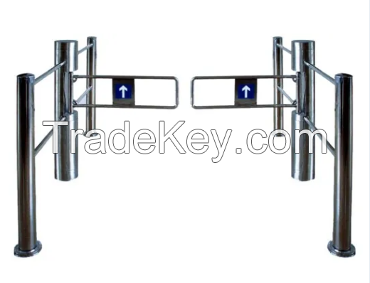 Swing Turnstile Stainless Steel Barrier Supermarket Security Gate