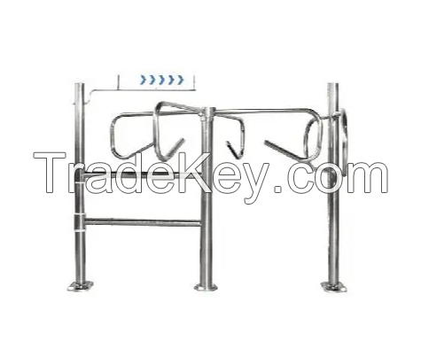 Swing Turnstile Stainless Steel Barrier Supermarket Security Gate