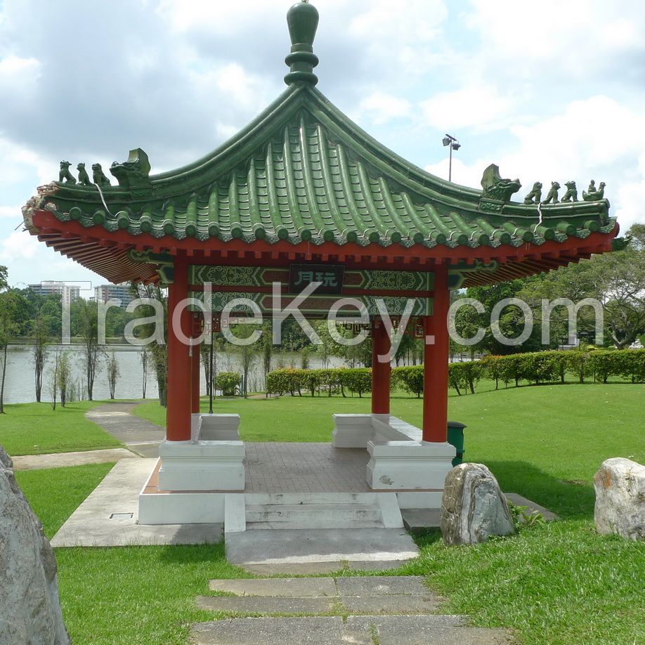 Chinese traditional roof tiles for garden gazebo