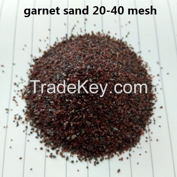 natural garnet sand 20-40 mesh for sand blasting surface blasting