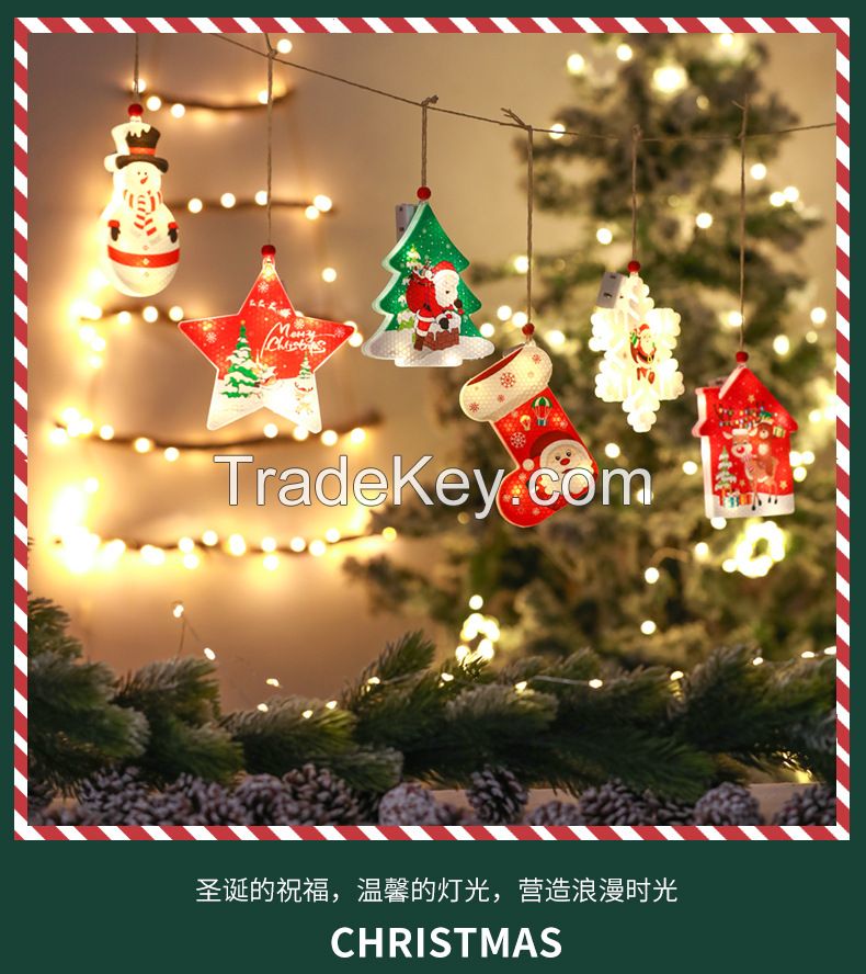 Xmas Led Light Garland Snowflakes Hanging Window Light Night Lamp For Home Party Holiday Light New Year Xmas Decoration