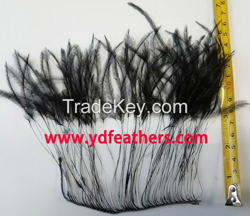 2ply Burnt Ostrich Feather Fringe/Trim Sewn On String