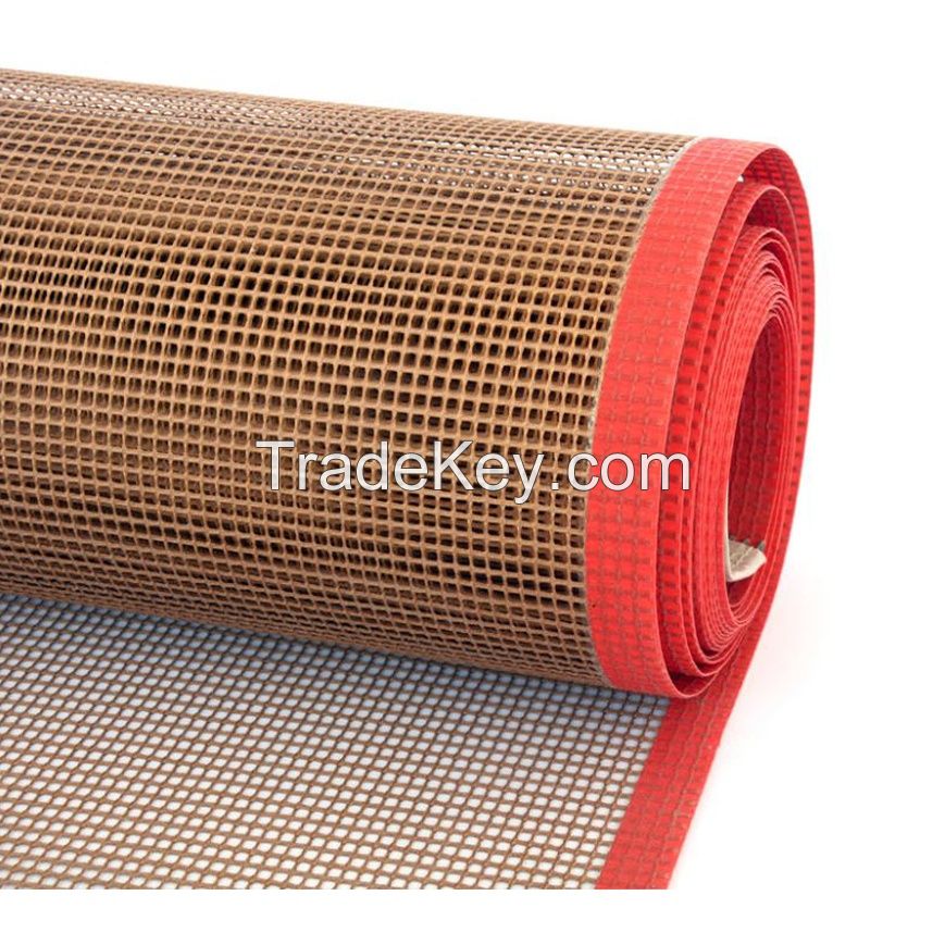 Mesh Kevlar high temperature resistant PTFE coated fiberglass industrial Teflon conveyor belt