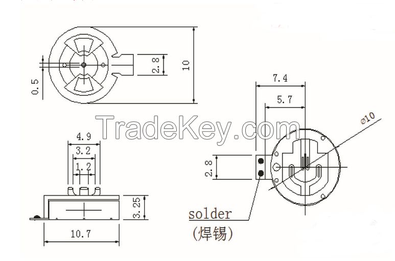 Spring contact Coin vibration motor pager motor GPS track motor C1020-TP