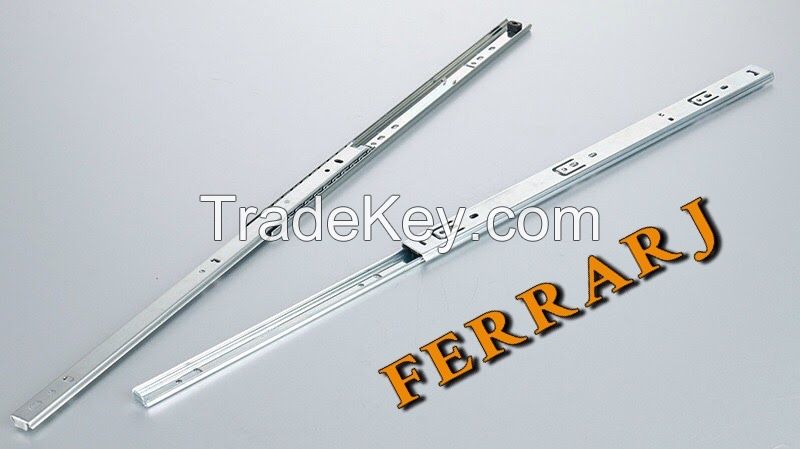 FERRARJ 27mm width 2 sections 2-folds computer keyboard telescopic ball bearing drawer slides