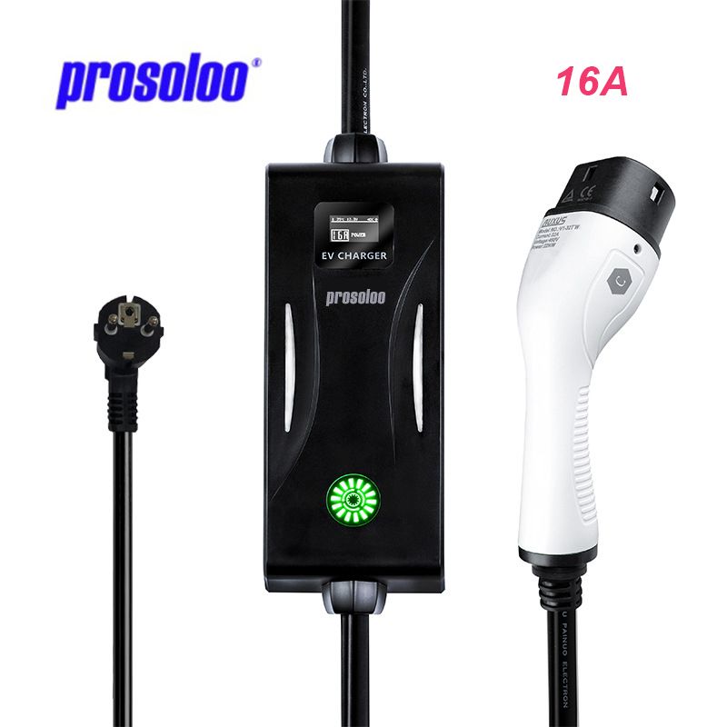 Portable Ev Electric Car Charger 16a