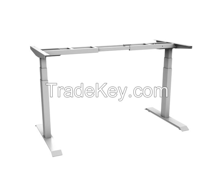 Ergonomic New Design Height Adjustable Lift Table Modern Electric Executive Office Computer Desks with Lifting Column Leg