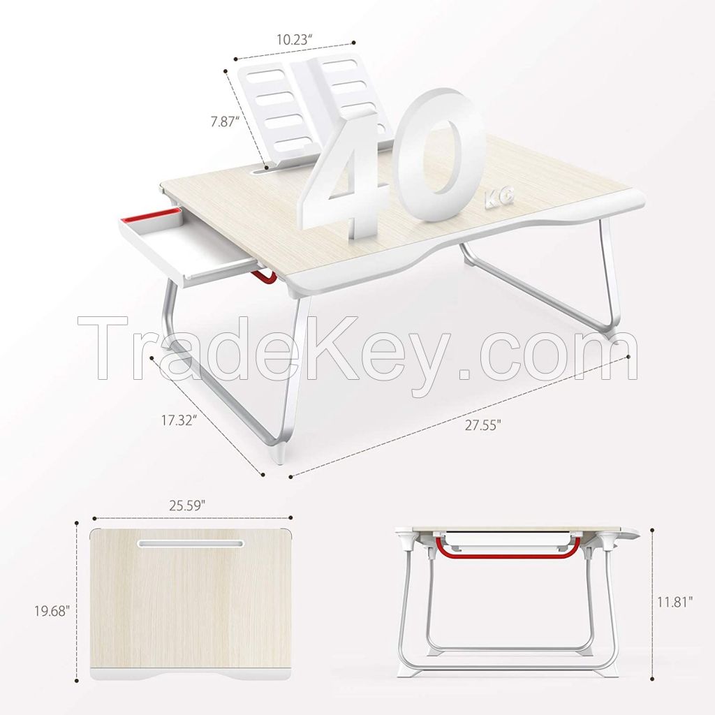 Original design folding table height adjustable desk bedside table portable laptop stand for bed standing laptop table