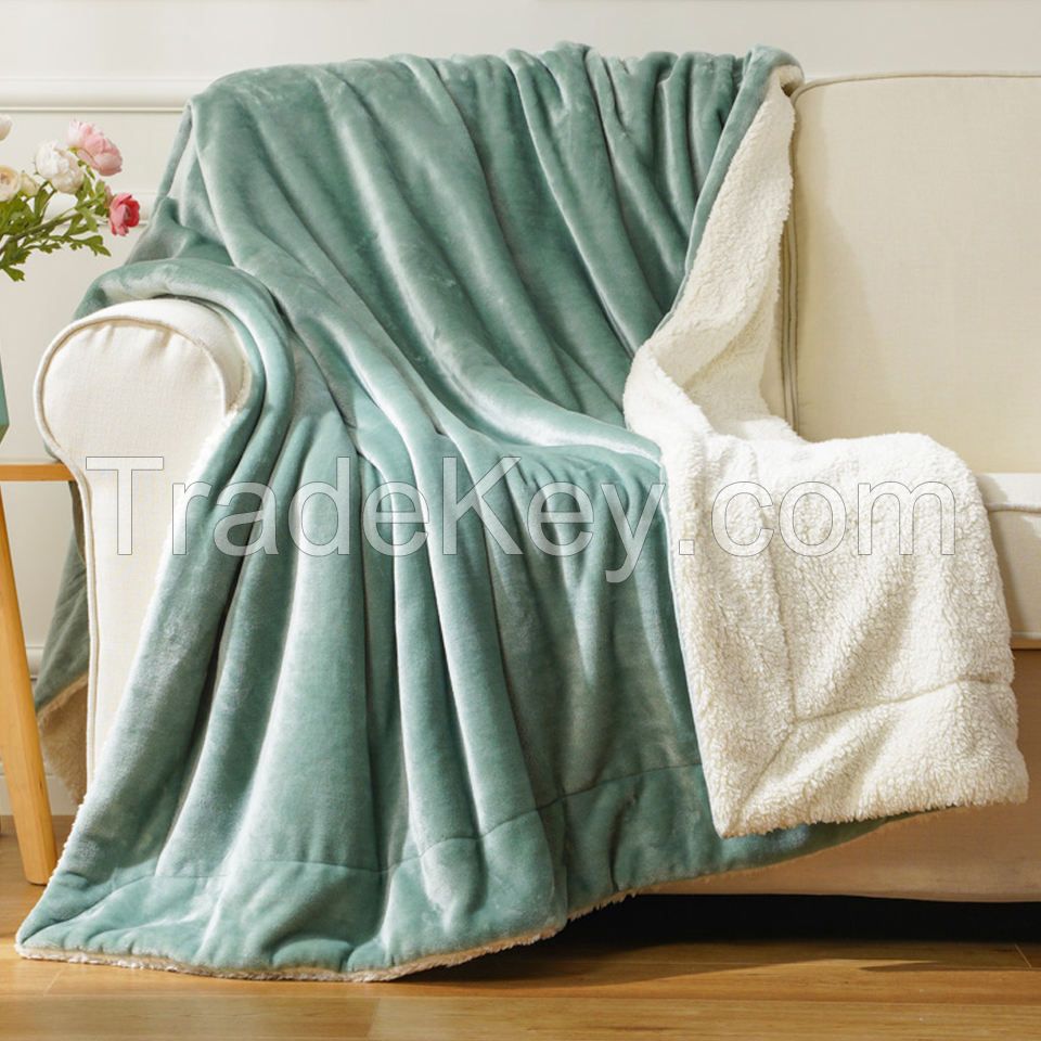 Polyester sherpa fleece blankets