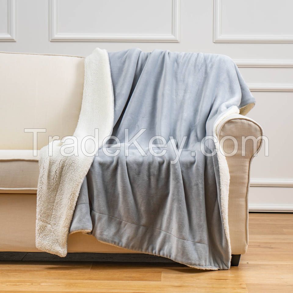 Polyester sherpa fleece blankets